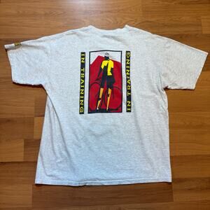 Vintage 1998 Denver Post Ride the Rockies Colorado Cycling Biking Gray Shirt XL